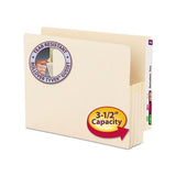 Manila End Tab File Pockets, 3.5" Expansion, Letter Size, Manila, 25-box