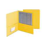 Two-pocket Folder, Textured Paper, Yellow, 25-box