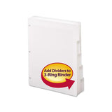 Three-ring Binder Index Divider, 5-tab, 11 X 8.5, White, 1 Set