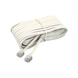 Telephone Extension Cord, Plug-plug, 25 Ft., Ivory
