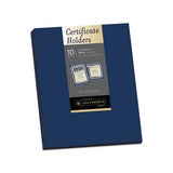 Certificate Holder, Navy, 105lb Linen Stock, 12 X 9 1-2, 10-pack