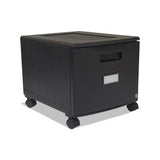 Single-drawer Mobile Filing Cabinet, 14.75w X 18.25d X 12.75h, Black