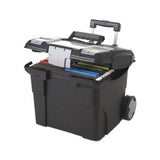 Premium File Cart, 15w X 16.38d X 14.25 To 30h, Black