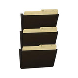 Wall File, Letter, 13 X 14, Three Pocket, Smoke