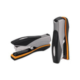 Optima 40 Desktop Stapler, 40-sheet Capacity, Silver-black-orange