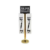 Wet Umbrella Bag Stand, 16w X 12d X 54.5h, Brass-black-white