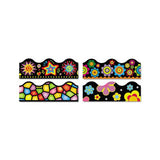 Terrific Trimmers Border, 2 1-4 X 39",  Bright On Black, Assorted, 48-set