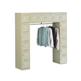 Sixteen Box Compartments & Coat Bar, 72w X 18d X 72h, Sand