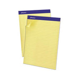 Recycled Writing Pads, Wide-legal Rule, 8.5 X 11.75, Canary, 50 Sheets, Dozen