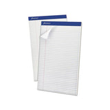 Perforated Writing Pads, Wide-legal Rule, 8.5 X 14, White, 50 Sheets, Dozen