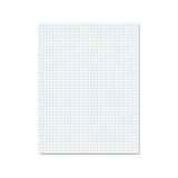 Quadrille Pads, 4 Sq-in Quadrille Rule, 8.5 X 11, White, 50 Sheets