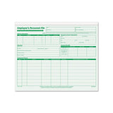Employee's Record File Folders, Straight Tab, Letter Size, Green, 20-pack