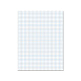 Quadrille Pads, 4 Sq-in Quadrille Rule, 8.5 X 11, White, 50 Sheets