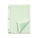 Engineering Computation Pads, 5 Sq-in Quadrille Rule, 8.5 X 11, Green Tint, 200 Sheets