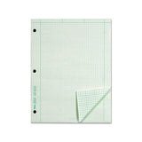 Engineering Computation Pads, 5 Sq-in Quadrille Rule, 8.5 X 11, Green Tint, 100 Sheets