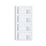 Spiralbound Message Book, 2 3-4 X 5, Two-part Carbonless, 200-book