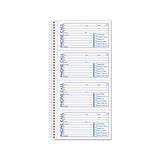 Spiralbound Message Book, 2 3-4 X 5, Two-part Carbonless, 400-book