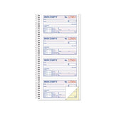 Money-rent Receipt Spiral Book, 2-3-4 X 4 3-4, 2-part Carbonless, 200 Sets-book