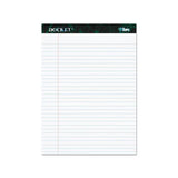 Docket Ruled Perforated Pads, Wide-legal Rule, 8.5 X 11.75, White, 50 Sheets, 12-pack
