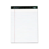 Docket Ruled Perforated Pads, Wide-legal Rule, 8.5 X 11.75, White, 50 Sheets, 6-pack