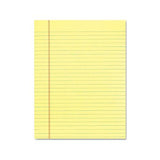 "the Legal Pad" Glue Top Pads, Wide-legal Rule, 8.5 X 11, Canary, 50 Sheets, 12-pack