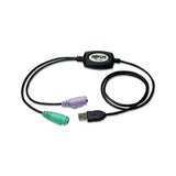Usb To Ps-2 Adapter For Keyboard And Mouse, Usb-a Male To 2 X Ps-2 Female, 18"