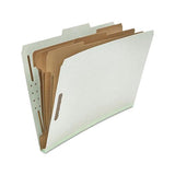Eight-section Pressboard Classification Folders, 3 Dividers, Legal Size, Gray, 10-box