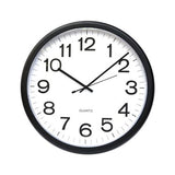 Round Wall Clock, 13.5" Overall Diameter, Black Case, 1 Aa (sold Separately)