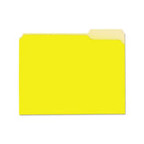Interior File Folders, 1-3-cut Tabs, Letter Size, Yellow, 100-box
