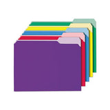 Interior File Folders, 1-3-cut Tabs, Letter Size, Assorted, 100-box
