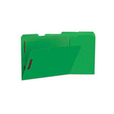 Deluxe Reinforced Top Tab Folders With Two Fasteners, 1-3-cut Tabs, Letter Size, Green, 50-box
