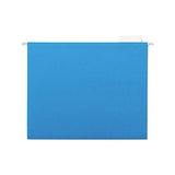 Deluxe Bright Color Hanging File Folders, Letter Size, 1-5-cut Tab, Blue, 25-box