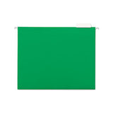 Deluxe Bright Color Hanging File Folders, Letter Size, 1-5-cut Tab, Bright Green, 25-box