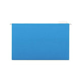 Deluxe Bright Color Hanging File Folders, Legal Size, 1-5-cut Tab, Blue, 25-box