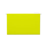 Deluxe Bright Color Hanging File Folders, Legal Size, 1-5-cut Tab, Yellow, 25-box