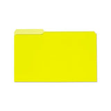 Interior File Folders, 1-3-cut Tabs, Legal Size, Yellow, 100-box