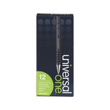 Retractable Ballpoint Pen, Medium 1mm, Black Ink-barrel, Dozen
