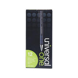 Retractable Ballpoint Pen, Medium 1mm, Blue Ink-barrel, Dozen
