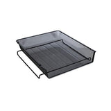Deluxe Mesh Stackable Front Load Tray, 1 Section, Letter Size Files, 11.25" X 13" X 2.75", Black