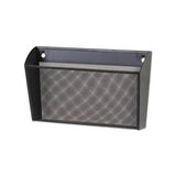 Metal Mesh Wall Filesingle Pocket, 14 1-8 X 3 3-8 X 8 1-8, Letter, Black