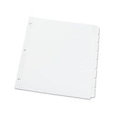 Deluxe Write-on-erasable Tab Index, 8-tab, 11 X 8.5, White, 1 Set