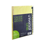 Deluxe Preprinted Simulated Leather Tab Dividers With Gold Printing, 12-tab, Jan. To Dec., 11 X 8.5, Buff, 1 Set