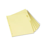 Insertable Tab Index, 8-tab, 11 X 8.5, Buff, 6 Sets