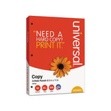 Copy Paper, 92 Bright, 3-hole, 20lb, 8.5 X 11, White, 500 Sheets-ream, 10 Reams-carton