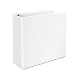Deluxe Easy-to-open D-ring View Binder, 3 Rings, 4" Capacity, 11 X 8.5, White