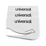 Letter Slitter Hand Letter Opener W-concealed Blade, 2 1-2", White, 3-pack