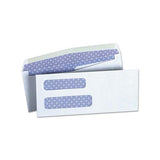 Double Window Business Envelope, #8 5-8, Square Flap, Gummed Closure, 3.63 X 8.63, White, 500-box