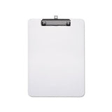 Plastic Clipboard With Low Profile Clip 1-2" Capacity, Holds 8 1-2 X 11, Clear
