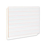 Lap-learning Dry-erase Board, Lined, 11 3-4" X 8 3-4", White, 6-pack