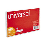 Unruled Index Cards, 5 X 8, White, 100-pack